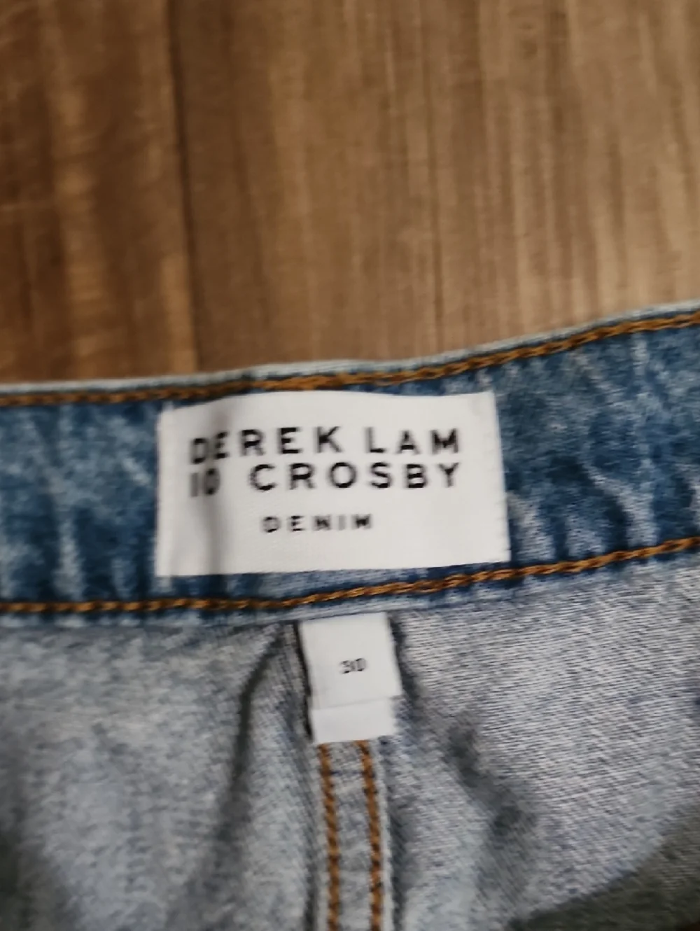 10 Crosby Derek Lam Denim Midi Skirt Front Slit Light Wash High Rise Y2K - Picture 4 of 9